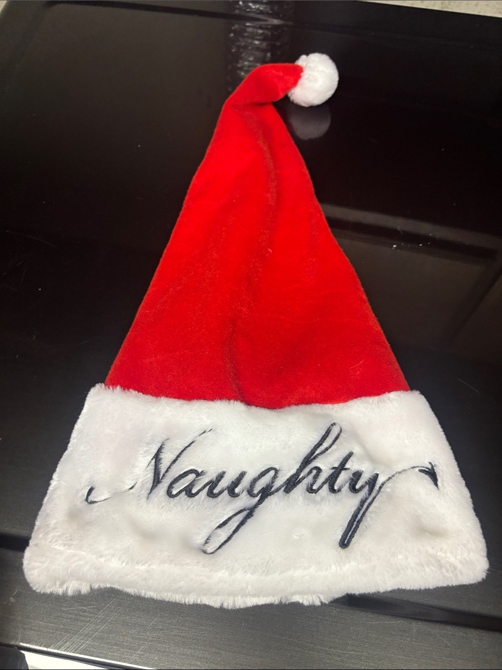 Red & White 'Naughty' Santa Hat